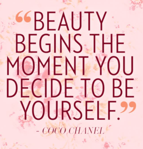 Beauty begins the moment you decide to become yourself